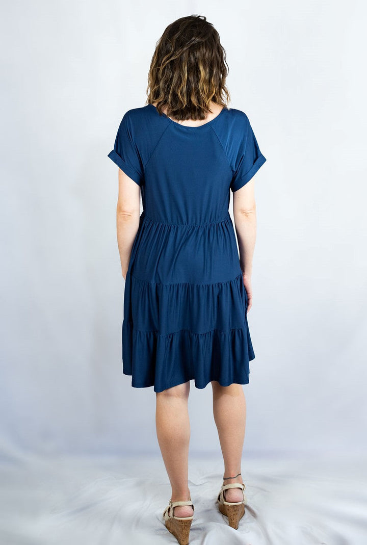 navy blue baby doll dress It Could Be You Navy Blue Babydoll Dress – Shop the Mint main image 1