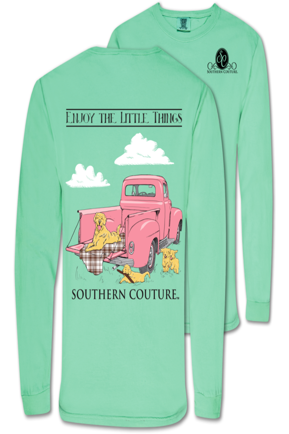 Vintage Truck - Long Sleeve T-Shirt by Southern Couture