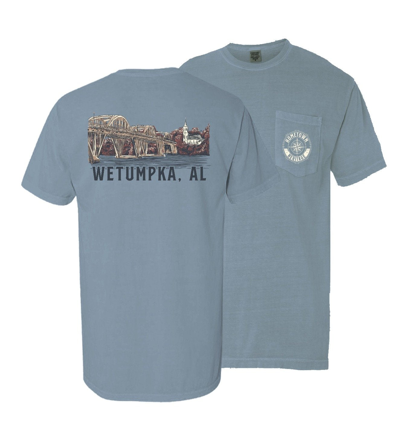 Wetumpka, AL Bibb Graves Bridge T-Shirt by Hometown Heritage